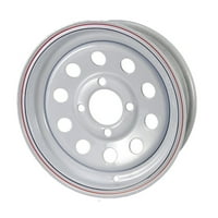 JG 12X4 5//4.5 Silver Heavy Duty Mod Trailer Wheel